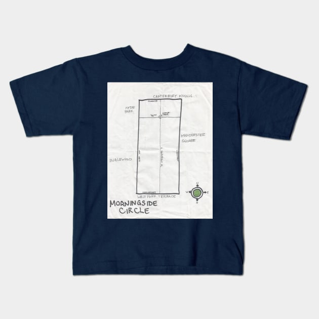 Morningside Circle Kids T-Shirt by PendersleighAndSonsCartography